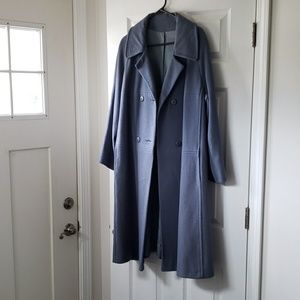 Vintage Blue M.G Kinser Wool Trench Coat